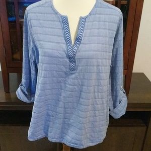 Baby blue, Faded Glory thin summer shirt.